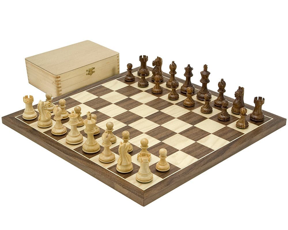 House Of Chess Grand Master Staunton Schachfiguren – King Size 9,5 Cm Aus Akazienholz/Buchsbaum, Mit 2 Extra-Königinnen