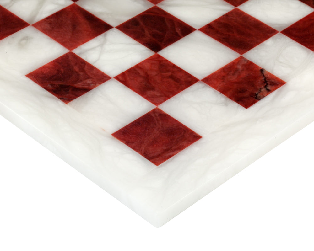 Rot und Weiß Alabaster Schachspiel 14,5 Zoll