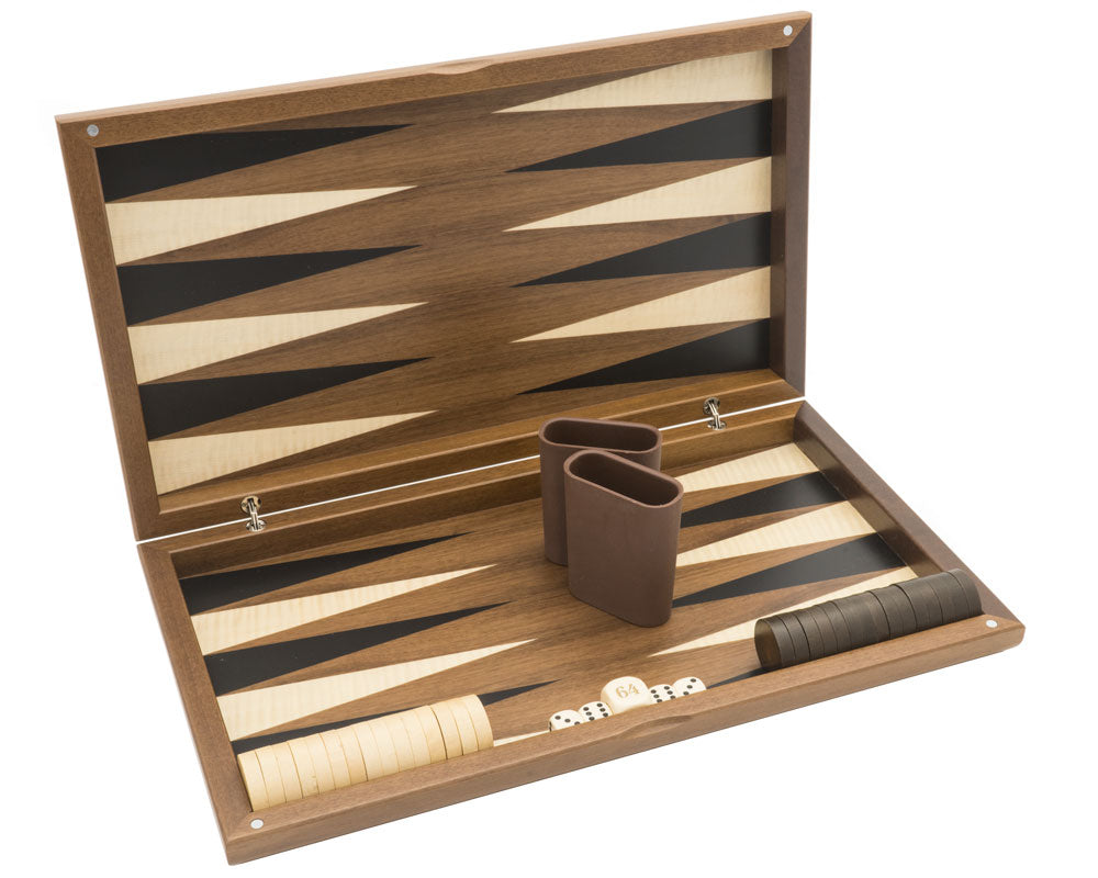 Das Dal Negro Walnuss Deluxe Backgammon Set