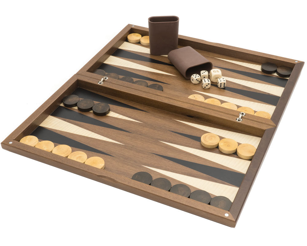 Das Dal Negro Walnuss Deluxe Backgammon Set
