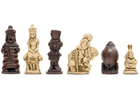 Berkeley Chess Alice im Wunderland rostbraune Schachfiguren