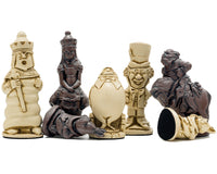 Berkeley Chess Alice im Wunderland rostbraune Schachfiguren