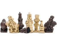 Berkeley Chess Alice im Wunderland rostbraune Schachfiguren