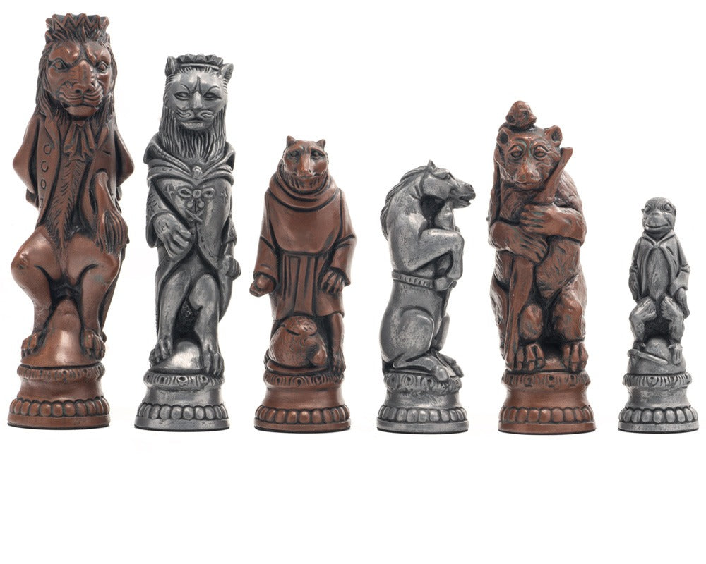 Berkeley Chess Reynard the Fox – Metallische Schachfiguren