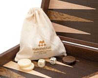 Das Manopoulos Wenge- und Walnussmaser-Backgammon-Set