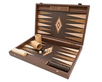 Das Manopoulos Wenge- und Walnussmaser-Backgammon-Set