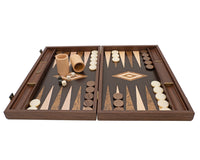 Das Manopoulos Wenge- und Walnussmaser-Backgammon-Set