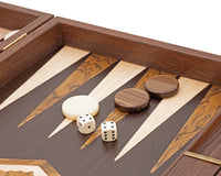 Das Manopoulos Wenge- und Walnussmaser-Backgammon-Set