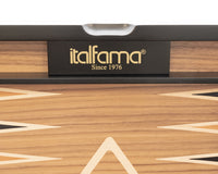 Italfama Klappbares Backgammon-Set aus Holz mit Aufbewahrungsbeutel