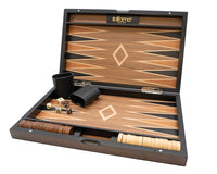 Italfama Klappbares Backgammon-Set aus Holz mit Aufbewahrungsbeutel