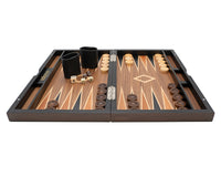 Italfama Klappbares Backgammon-Set aus Holz mit Aufbewahrungsbeutel