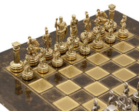 Manopoulos Griechisch-Römisches Armee Metallschachspiel mit Holzkasten - KLEIN