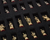 Manopoulos Griechisch-Römisches Armee Metallschachspiel mit Holzkasten - KLEIN