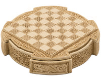 Isle of Lewis – kompaktes keltisches Schachset, 22,9 cm, elfenbeinfarben