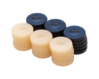 Deluxe Backgammon-Steine, Blau & Elfenbein, 36 mm