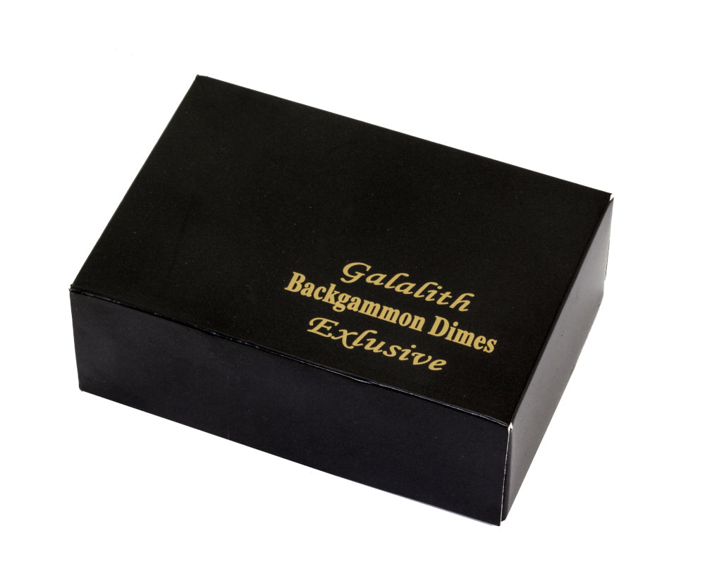 Galalith Luxus Backgammon-Steine Olivgrün & Elfenbein 36mm