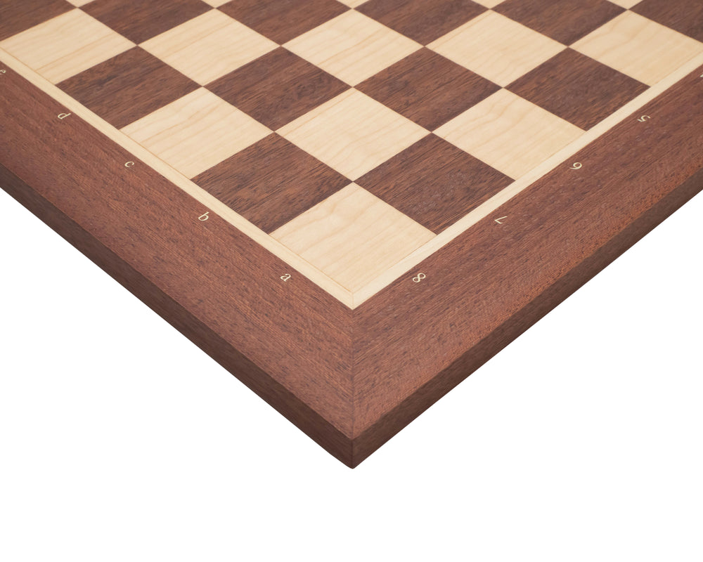 Intarsiertes Holzschachbrett Nr. 4, 40 cm, mit Notation