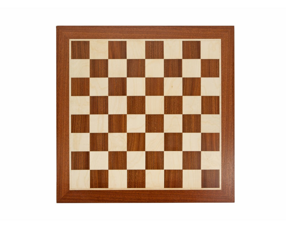 19 Zoll Intarsien-Schachbrett aus Mahagoni