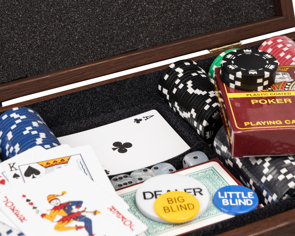 Deluxe Poker-Kompendium im Nussbaumkoffer
