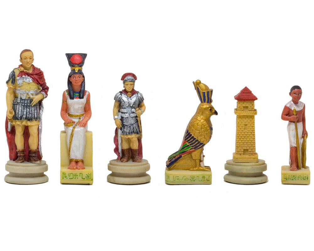 Die Römer gegen die Ägypter handbemalte thematische Schachfiguren von Italfama