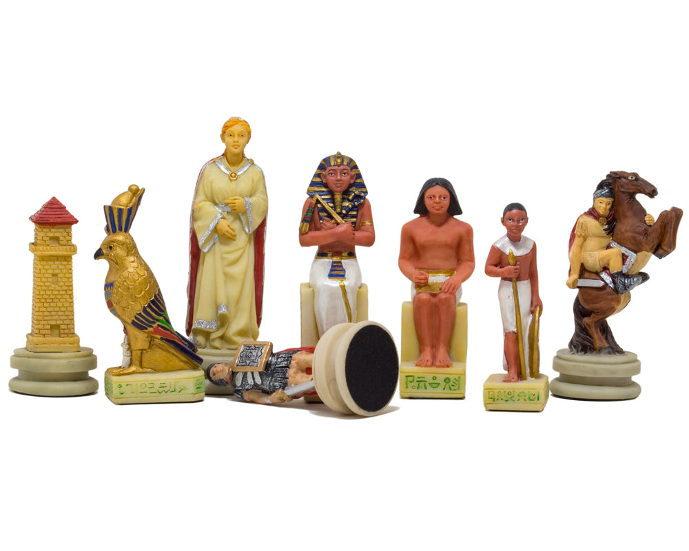 Die Römer gegen die Ägypter handbemalte thematische Schachfiguren von Italfama