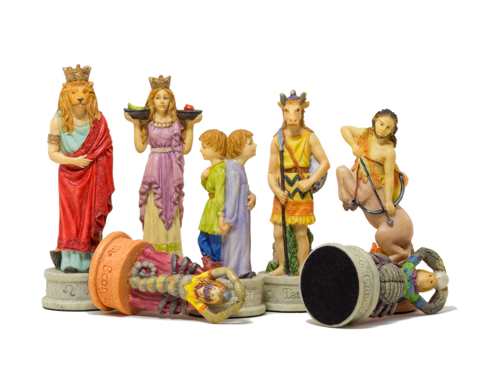 Der Zodiac handbemalte italienische Themenschachfiguren von Italfama