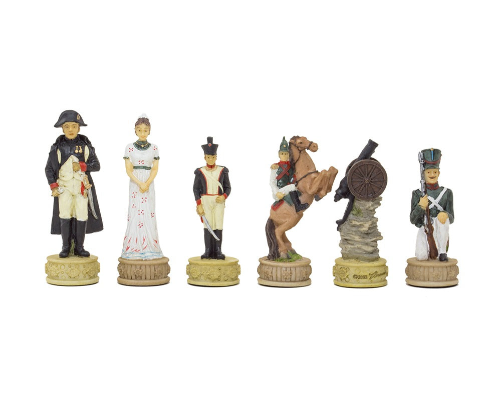 Die Napoleon Vs Russen Hand gemalt thematische Schachfiguren von Italfama
