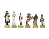 Handbemalte thematische Schachfiguren „Napoleon gegen Russen“ von Italfama
