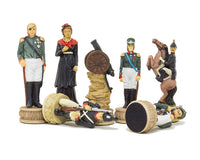Handbemalte thematische Schachfiguren „Napoleon gegen Russen“ von Italfama