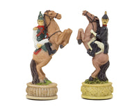 Handbemalte thematische Schachfiguren „Napoleon gegen Russen“ von Italfama