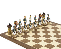 Handbemalte thematische Schachfiguren „Napoleon gegen Russen“ von Italfama