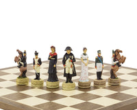 Handbemalte thematische Schachfiguren „Napoleon gegen Russen“ von Italfama