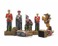 Die handbemalten thematischen Schachfiguren 'British Vs Zulus' von Italfama