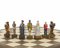 Die handbemalten thematischen Schachfiguren 'British Vs Zulus' von Italfama
