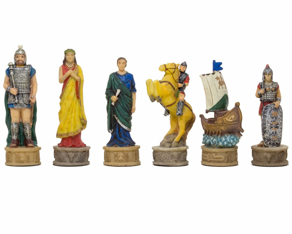 Die Schlacht von Troja Handbemalte thematische Schachfiguren von Italfama