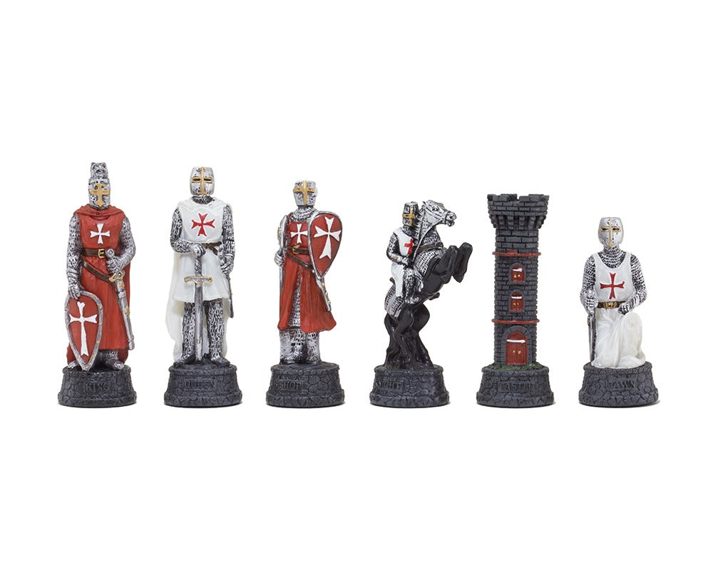The Crusader Handbemalte thematische Schachfiguren von Italfama