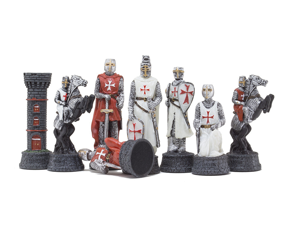 The Crusader Handbemalte thematische Schachfiguren von Italfama