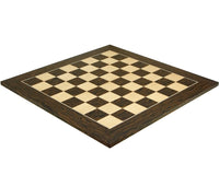 55 cm Deluxe-Schachbrett aus Tiger-Ebenholz und Ahorn