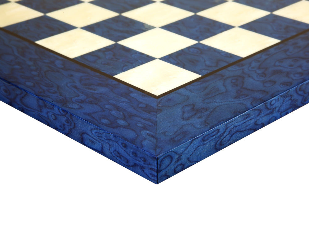 16,5 Zoll blaues Erable und Ulmenholz Luxus-Schachbrett