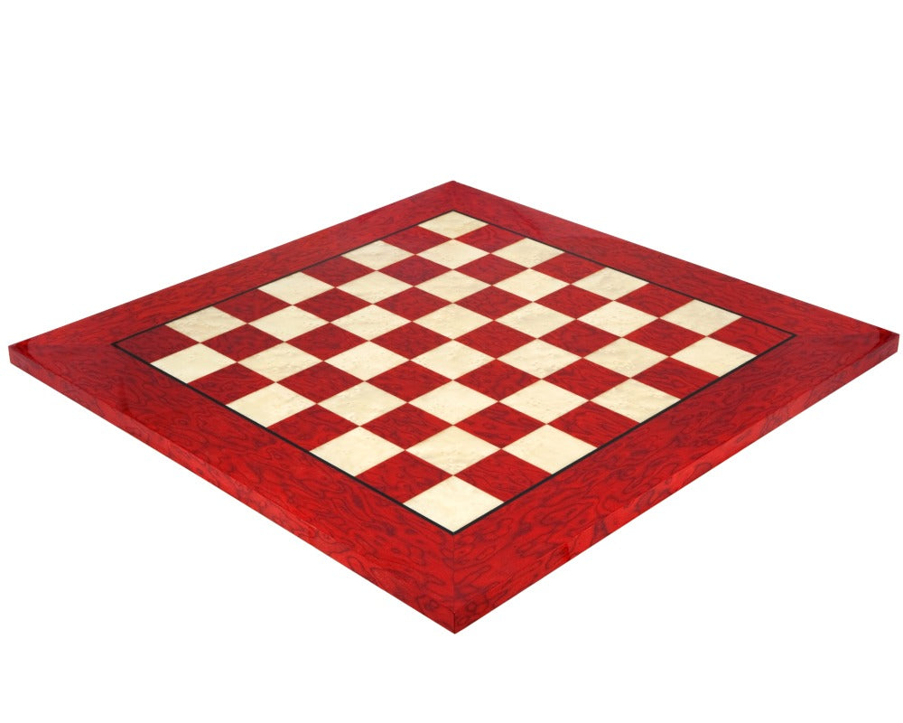 20 Zoll lackiertes rotes Erable-Luxus-Schachbrett