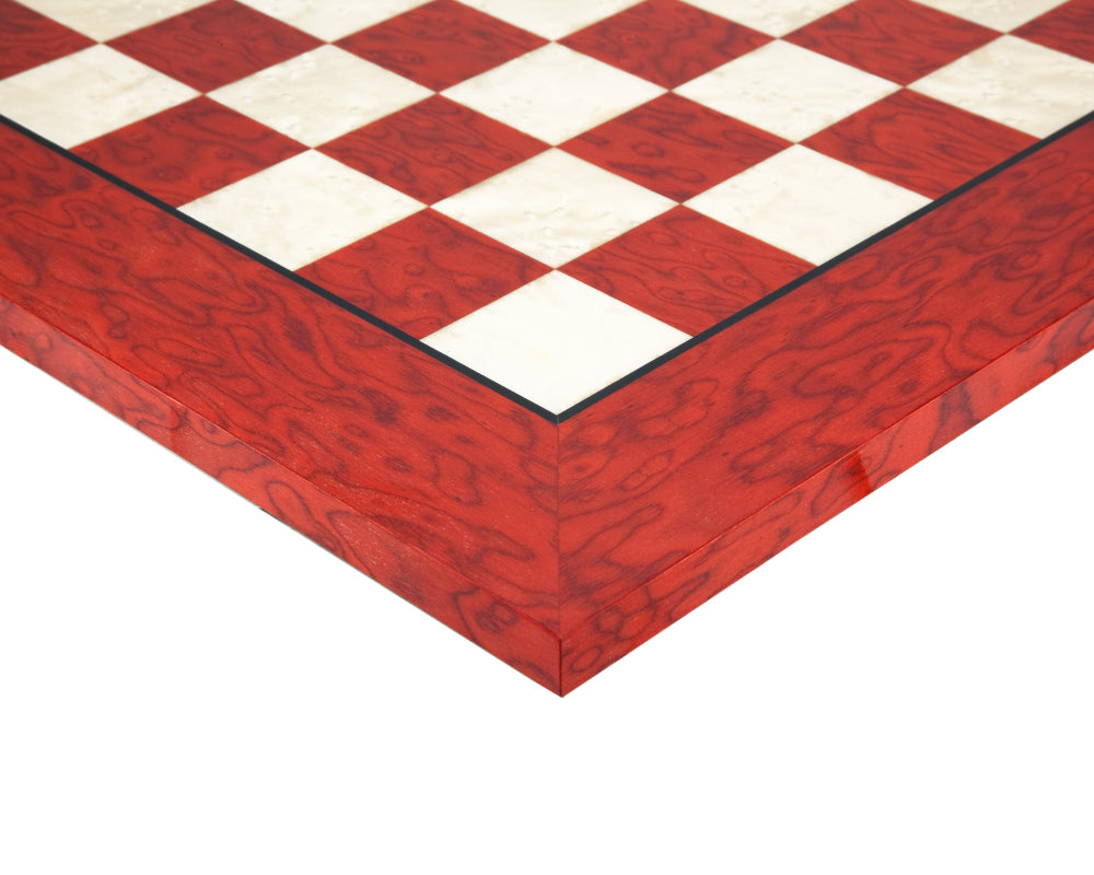 20 Zoll lackiertes rotes Erable-Luxus-Schachbrett