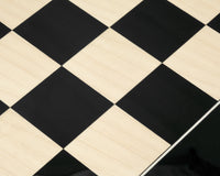 55 cm Hochglanz-Schwarz Anegre- und Ahorn Deluxe-Schachbrett