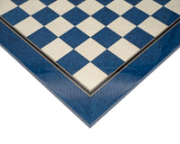50 cm blau lackiertes Ahorn-Deluxe-Schachbrett