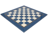 50 cm blau lackiertes Ahorn-Deluxe-Schachbrett