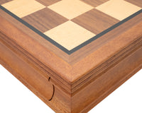 50 cm Schachschrank mit Mahagoni-Rahmen und Schublade