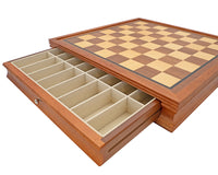 50 cm Schachschrank mit Mahagoni-Rahmen und Schublade