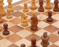 Deluxe faltbares Reise-Schachset aus Hartholz, 30 cm, magnetisch