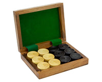Sheesham- und Buchsbaum-Box für Damensteine