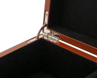 Schachfigur-Kasten aus Maserholz mit Scharnierdeckel Klein