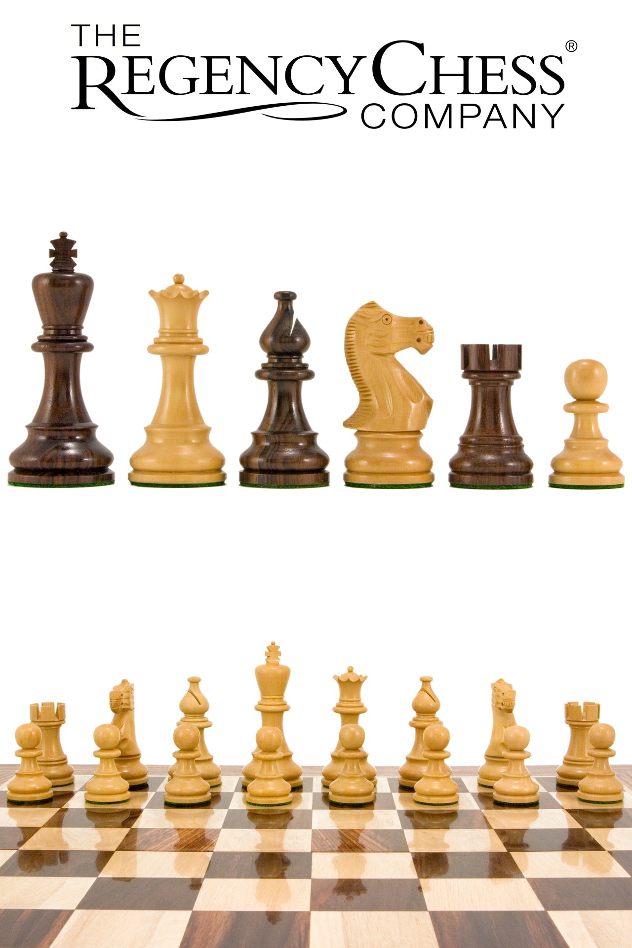 Atlantic Serie Palisander Staunton Schachfiguren 3,75 Zoll